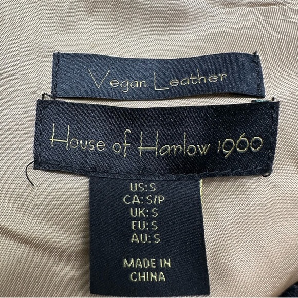 House of Harlow Black Vegan Leather Top - Size S - Picture 5 of 13